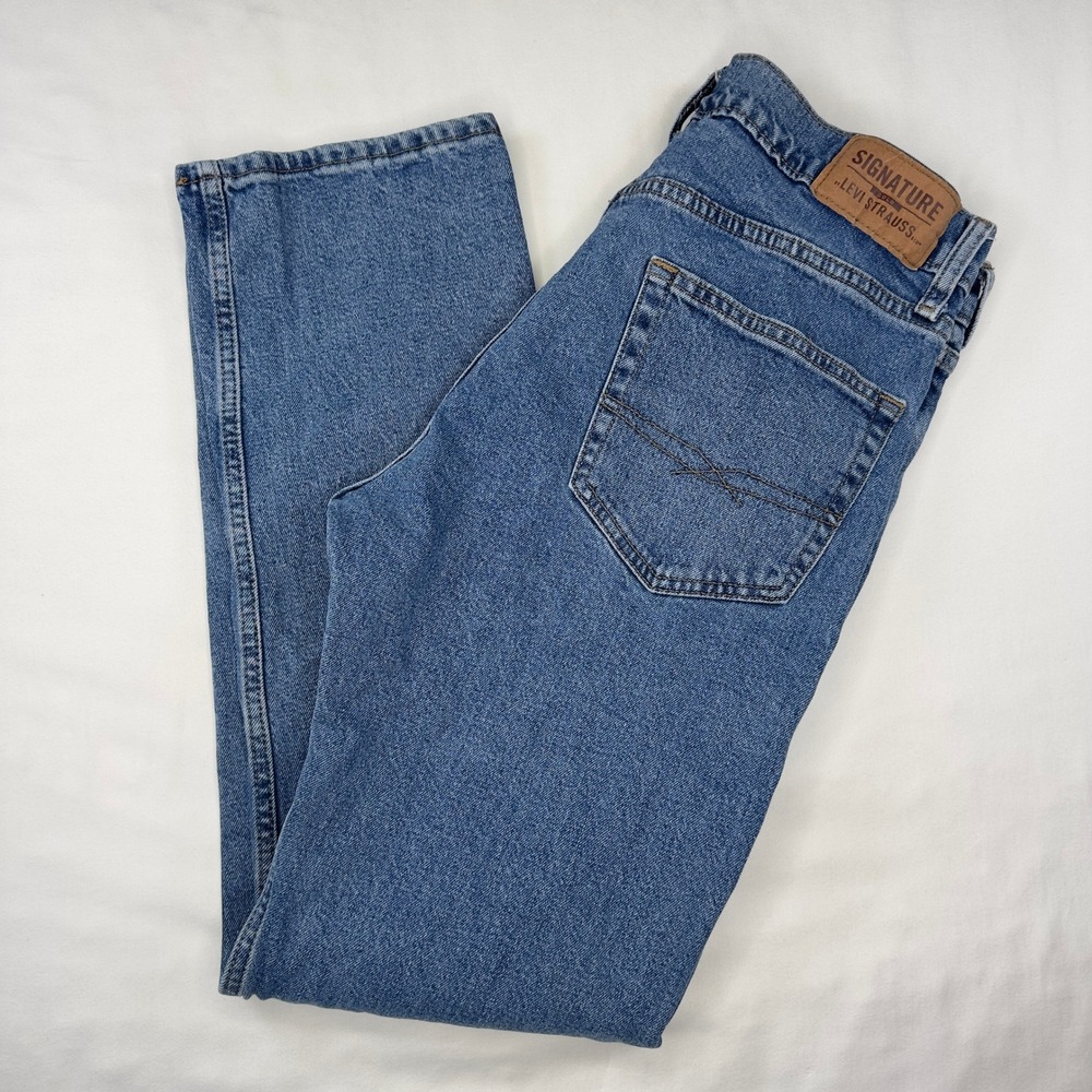 Levi Strauss Signature Jeans 32x30‎ Regular Straight Leg Blue Denim Pants
